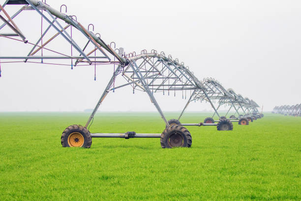 istock Center Pivot Irrigation System in field, Agriculture Concept 1202553898
