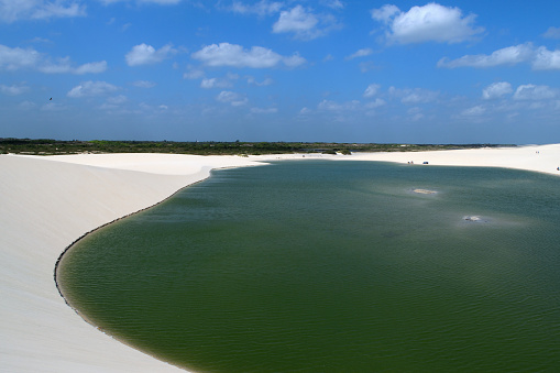 A big lagoon in Jericoacoara national park, Brazil