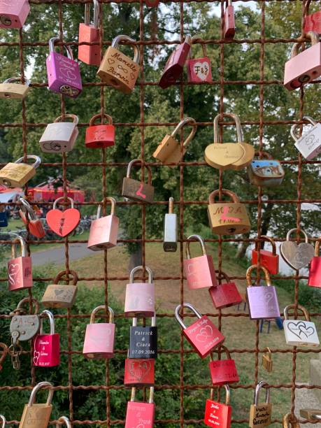 istock Love locks at a fence 1202557340