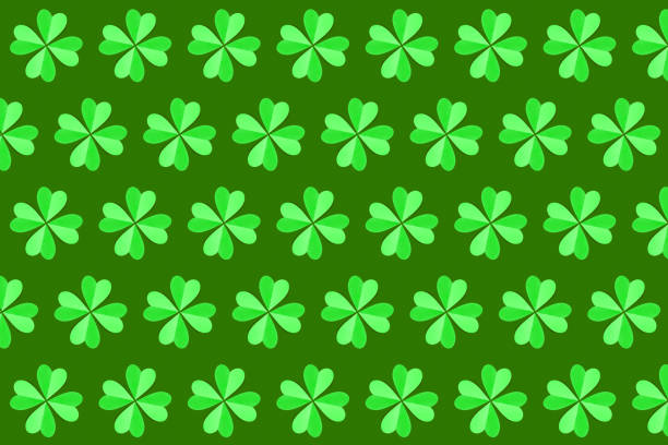 istock Horizontal holiday papercraft green pattern from leaves. 1202558134