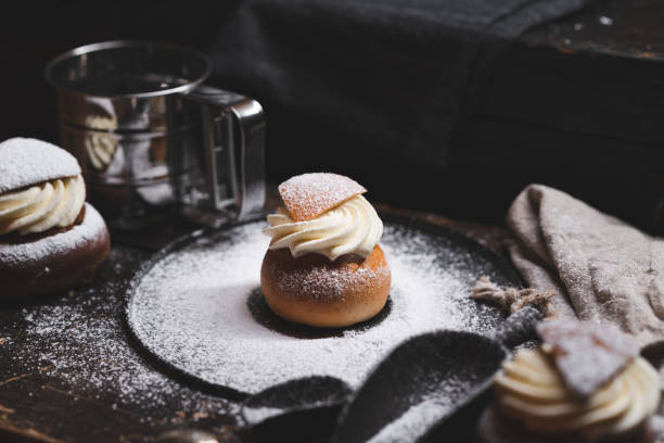 Traditional Swedish dessert known as semla