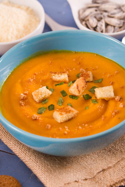 istock Pumpkin cream soup. 1202567296