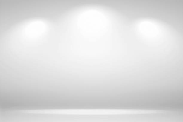 spotlights szene. abstrakte weiße hintergrund leere zimmer studio hintergrund und zeigen sie ihr produkt mit spot-leuchten - bühne fotos stock-fotos und bilder