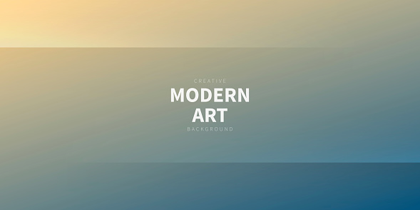 Modern and trendy abstract background with two horizontal symmetrical folds. This illustration can be used for your design, with space for your text (colors used: Orange, Beige, Yellow, Gray, Green, Blue). Vector Illustration (EPS10, well layered and grouped), wide format (2:1). Easy to edit, manipulate, resize or colorize.
