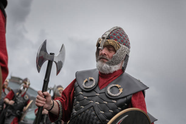 Up Helly Aa 2020 Viking stock photo