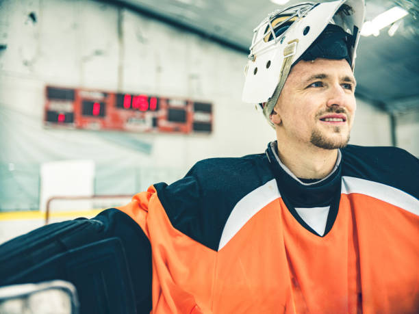 istock Pro Hockey goalie 1202577134