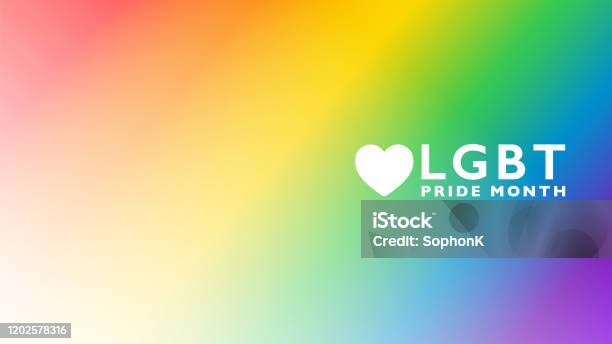 Colorful Lgbt Pride Month Banner Abstract Rainbow Color Background With Copy Space Vector Illustration Template Stock Illustration - Download Image Now