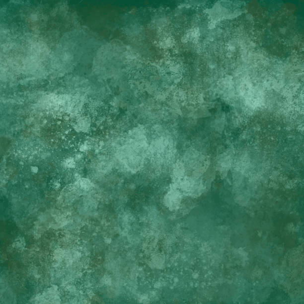 stockillustraties, clipart, cartoons en iconen met emerald groene hand geschilderde achtergrond, abstracte structuur van de muur. grunge vector achtergrond. achtergrond van het oppervlak van het cement van volledig frame - watercolour brush strokes green background
