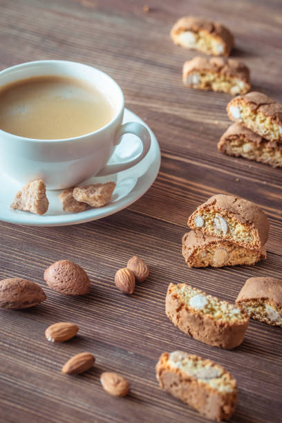 istock Cup of coffee with cantuccini 1202580389