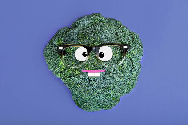 istock Broccoli Face With Glasses and Funny Teeth 1202580942