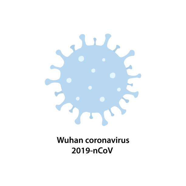 Vector isolated icon of novel virus 2019-nCoV, the COVID-19. Vector icon of novel virus 2019-nCoV, the COVID-19 isolated on white background. Illustration of abstract model of virus detected in Chine with name. Quarantine concept. coronavirus virus stock illustrations