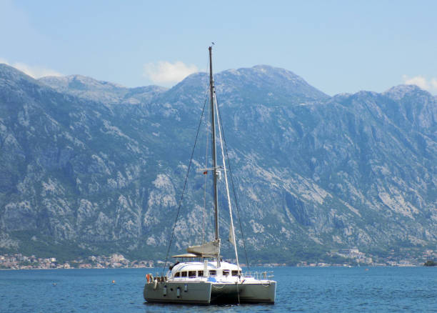 istock Sailboat sails by the shore 1202585598
