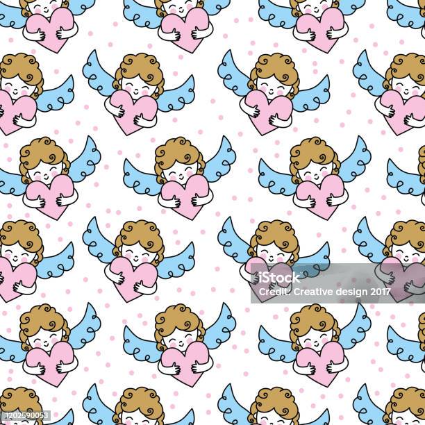 Angels Pattern Abstract Angels Pattern Vector Stock Illustration - Download Image Now ...