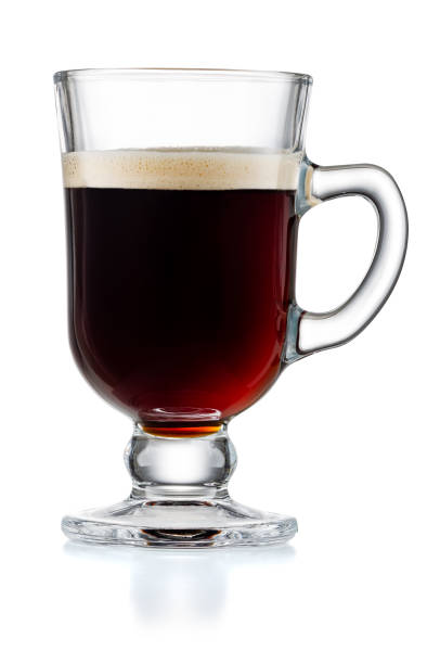 istock Irish Coffee Cup With Black Coffee Isolated On White Background 1202599509