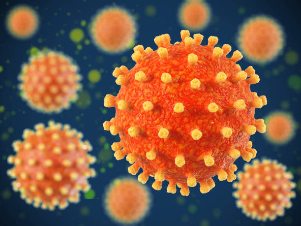 3d illustration of coronaviruses - russian influenza epidemic virus flu virus imagens e fotografias de stock