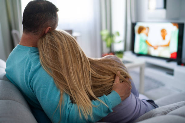 istock Couple watching tv 1202608296