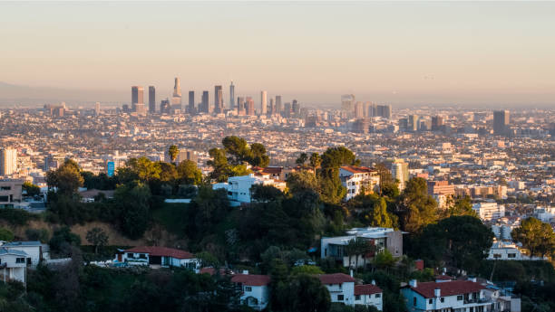 istock Los Angeles landscape at sunset 1202618134