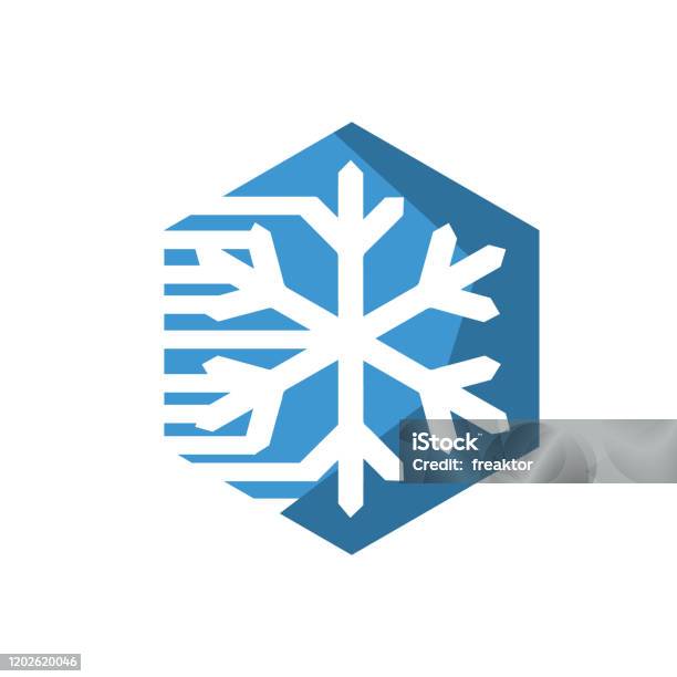 Snowflake Events Logo Custom Creative Bold Snowflake Logo Design Illustration Stock ...