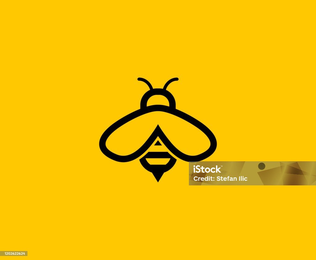 Bee logo - Royalty-free Abelha arte vetorial