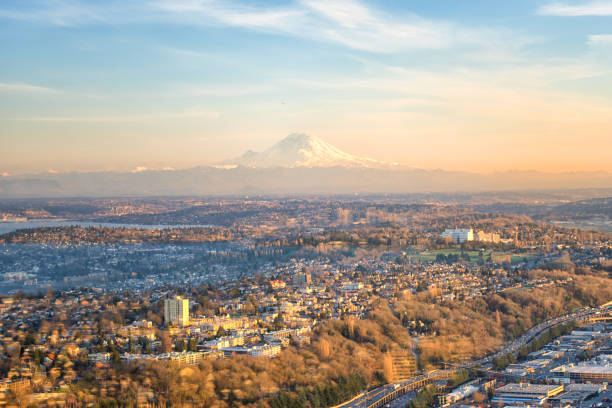istock Seattle and Mt. Rainier at Sunset 1202623767