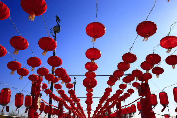 istock Is the red lantern hanging in the air 1202626941