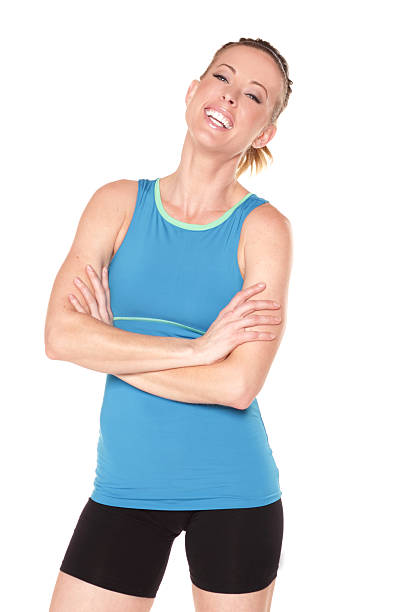 istock Laughing mature fitness model 120262730