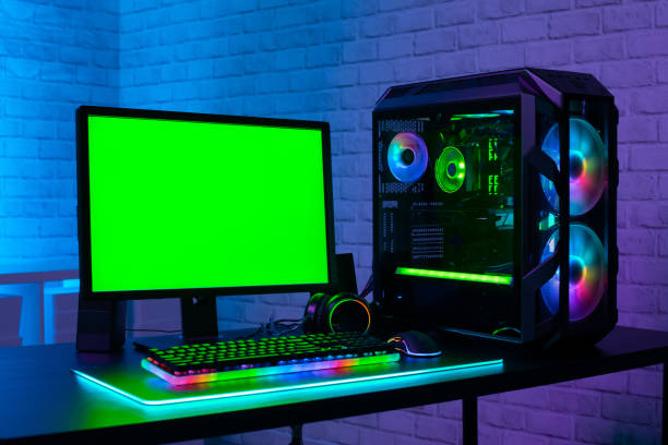 istock Green screen for cybersport game 1202642094