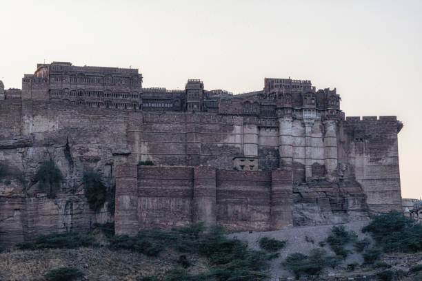 istock mehrangarh fort close up sunset 1202646785