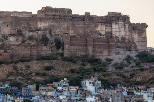 istock mehrangarh fort close up sunset 1202646790