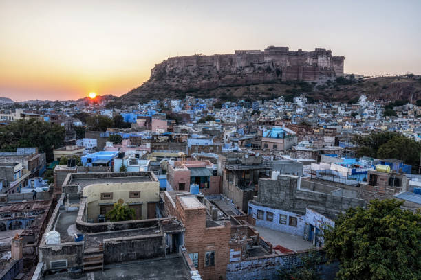 istock mehrangarh fort sunset 1202648198