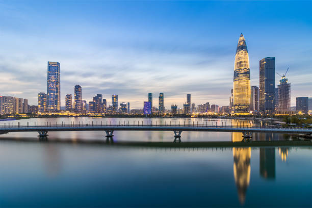 istock Shenzhen Bay Houhai CBD night skyline 1202657214