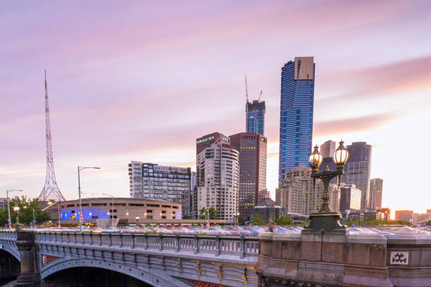 istock Melbourne City sunset over the Yarra River 1202663992