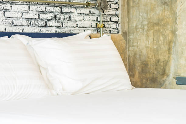 istock Pillow on bed decoration interior of bedroom interior 1202665901