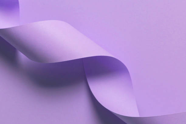 istock Abstract geometric shape purple color paper background 1202673431