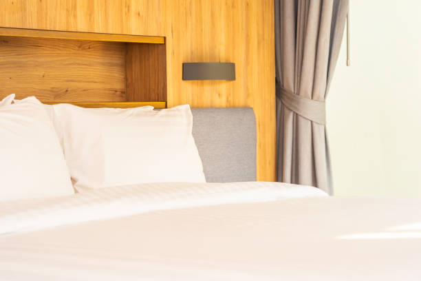 istock Pillow on bed decoration interior of bedroom interior 1202674616