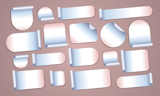 Onempty Sticker Empty Stickers Different Shapes Stock Illustration - Download Image Now ...