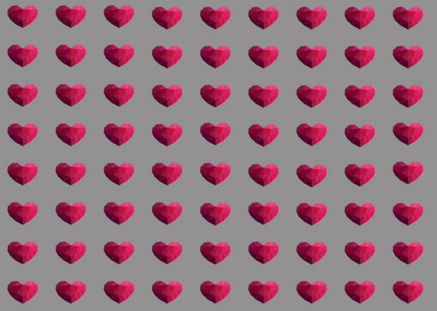 istock colored background with pink and red hearts for Valentine's Day 1202676348