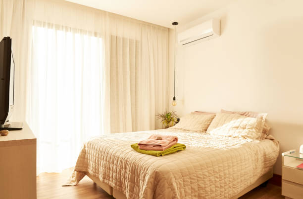 istock Interior of a hotel room 1202676983