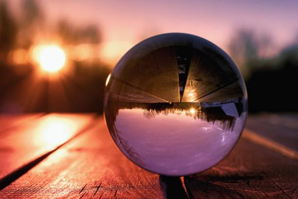 istock Lens ball creative photography, landscape reflection 1202677964