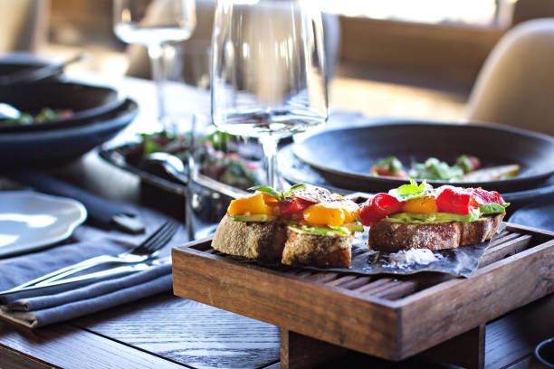 istock bruschetta with avocado, bell pepper and mushrooms 1202681661