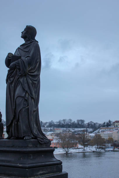istock Charles Bridge in Prague, Statues, Architectural Buildings, Artworks, Streets 1202687936