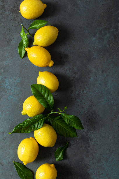 istock Fresh lemons with leaves, summer citrus lemonade ingredient 1202696970