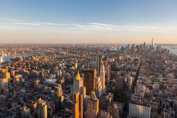 istock sunset in New York from the Empire State Building 1202703555