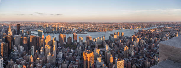 istock sunset in New York from the Empire State Building 1202703630