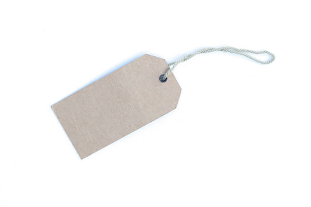 istock Brown price tag on a white background 1202705195
