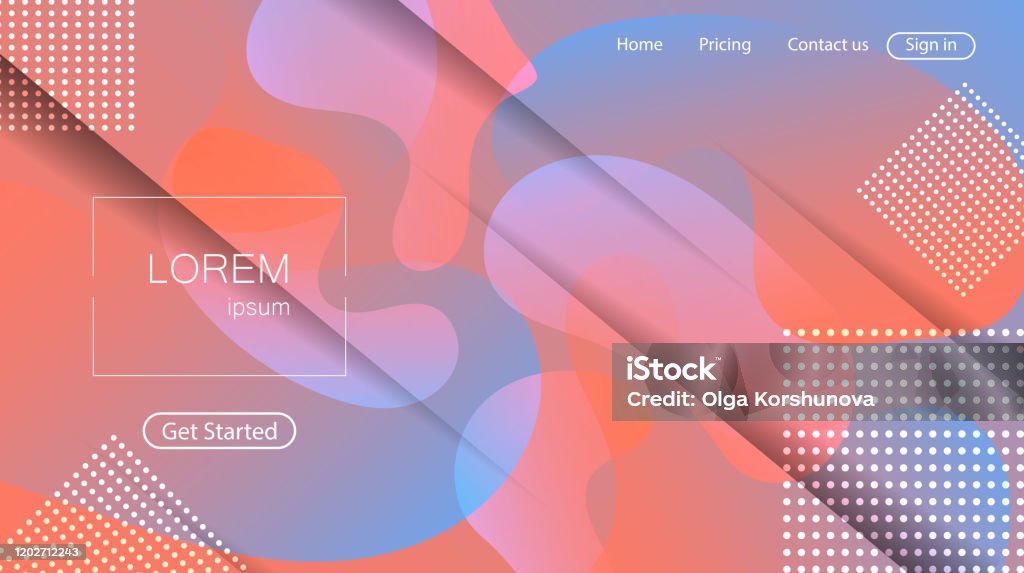Website Abstract Website Abstract Background Bright Colorful Dynamic Shapes Landing Page ...