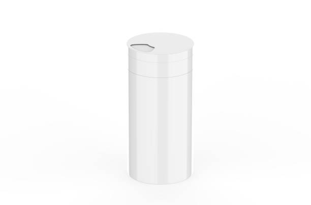 istock Salt and pepper shaker mock up template, blank round jar pet plastic bottle, 3d illustration 1202712959