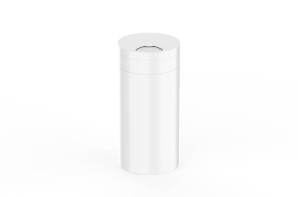 istock Salt and pepper shaker mock up template, blank round jar pet plastic bottle, 3d illustration 1202712962