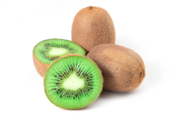 istock Kiwi fruit isolated on white background, macro 1202718885