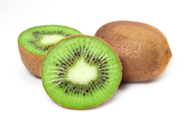 istock Kiwi fruit isolated on white background, macro 1202718890